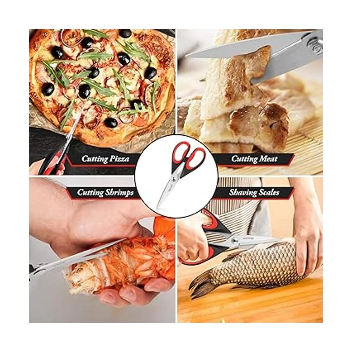 iBayam Tijeras de cocina de alto rendimiento para carnes