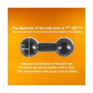iBOLT Adaptador de bola de extensión compuesta de 0.984 in_3