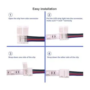 iCreating 10PCS LED 5050 RGB Strip Light Connector 4 Pin