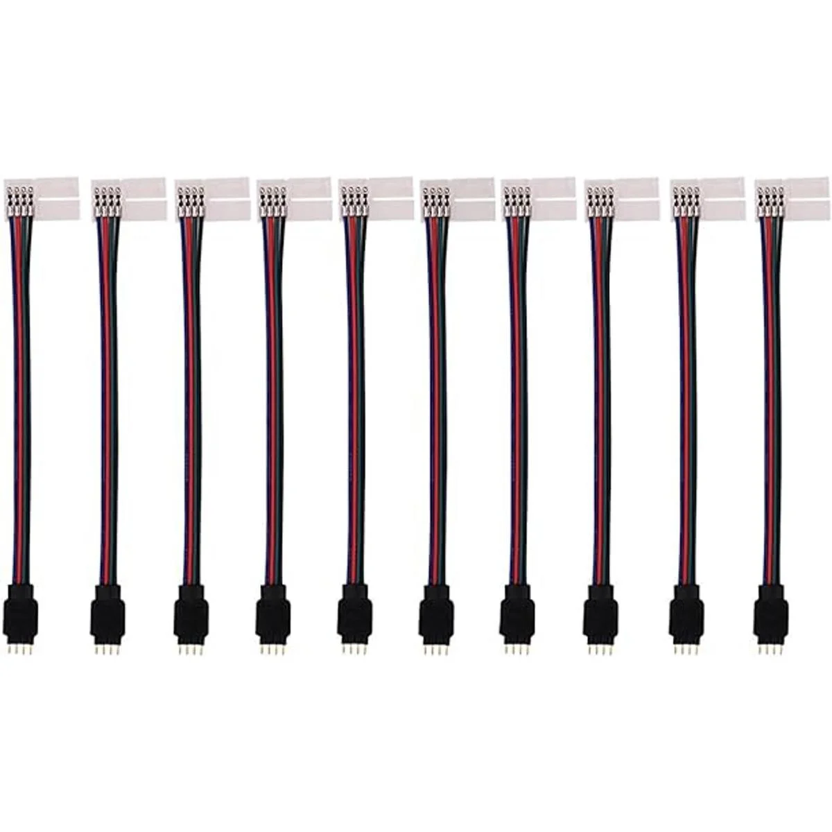 iCreating 10PCS LED 5050 RGB Strip Light Connector 4 Pin