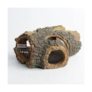 hygger Betta Log Adorno hueco de resina para tronco