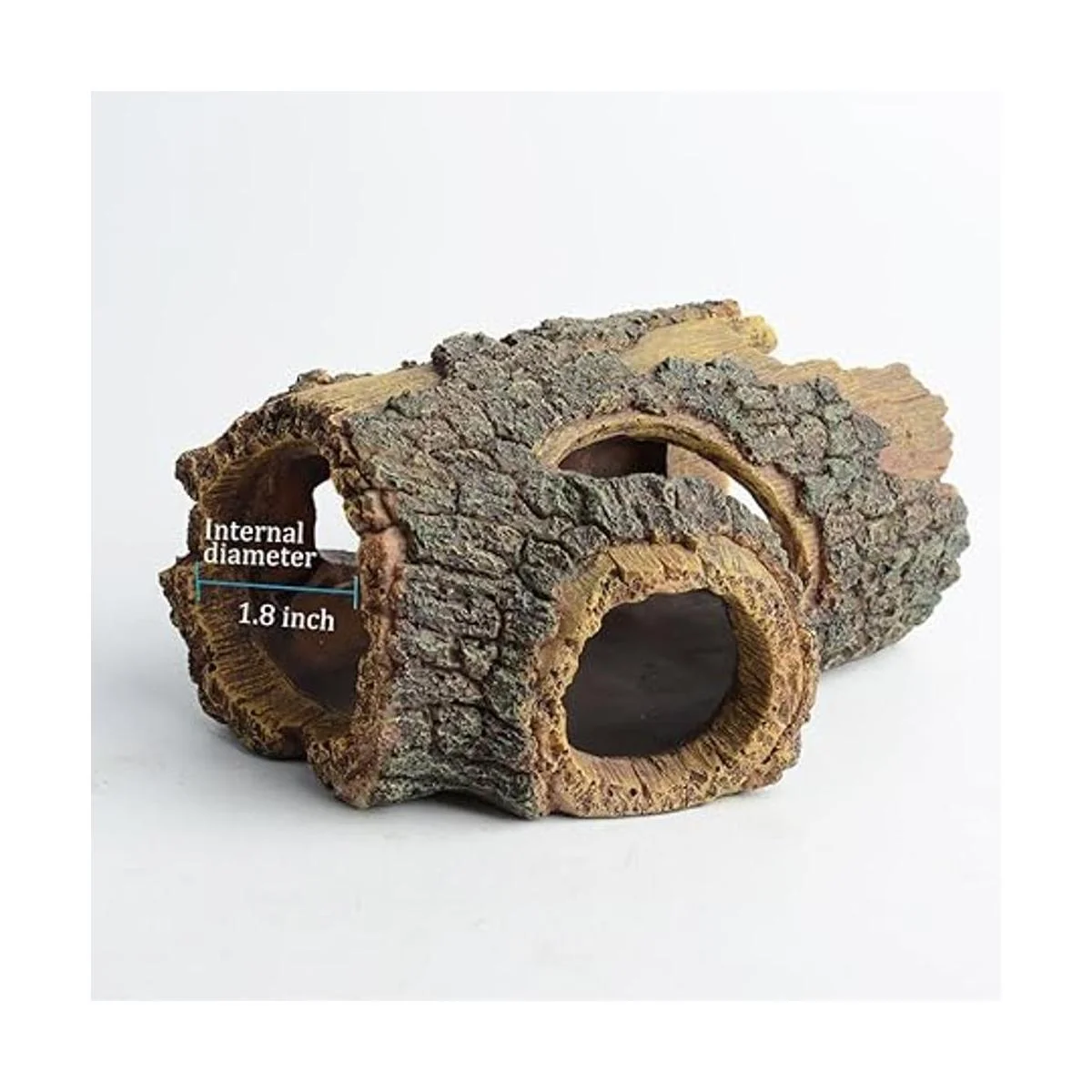 hygger Betta Log Adorno hueco de resina para tronco