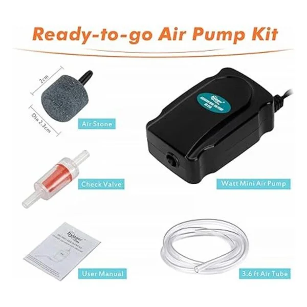 hygger Mini kit de bomba de aire para acuario bomba de_6