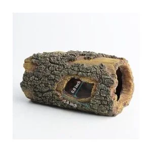 hygger Betta Log Adorno hueco de resina para tronco