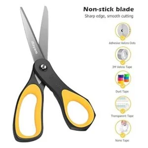 iBayam Tijeras paquete de 3 tijeras antiadherentes