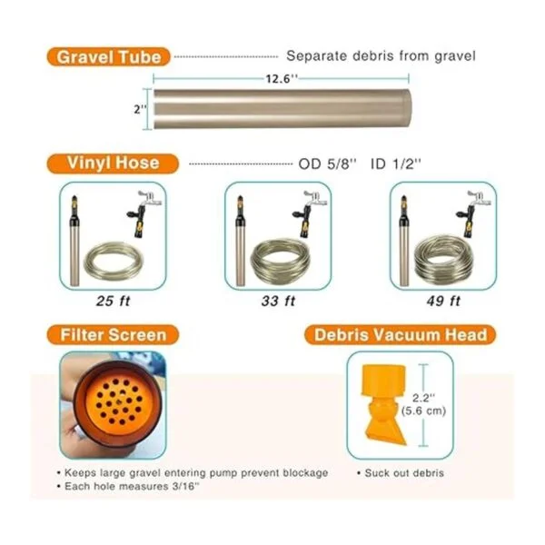 hygger Kit de cambio de agua para acuario sin cubos bomba_5