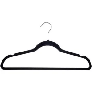homeit 50 Pack Perchas Perchas de Terciopelo Negro Ropa_3