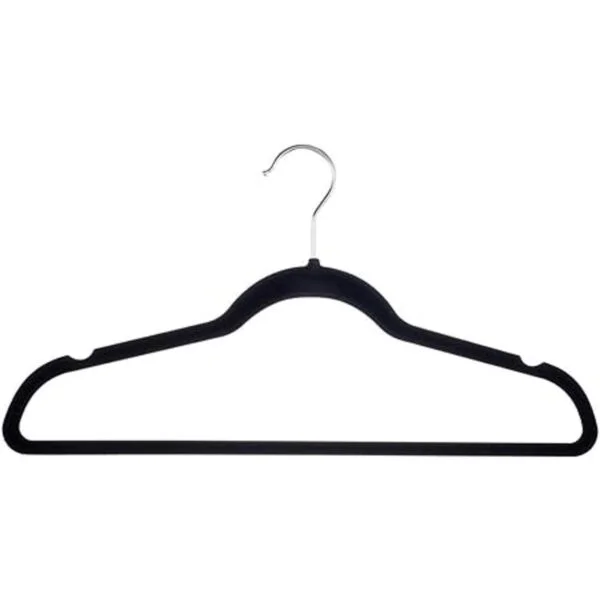 homeit 50 Pack Perchas Perchas de Terciopelo Negro Ropa_3