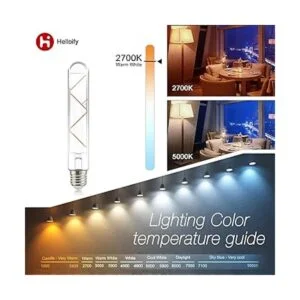 helloify T10 Bombilla tubular LED Edison regulable