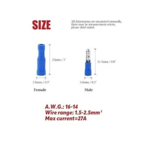 hilitchi 100pcs Calibre 16 14 con aislamiento