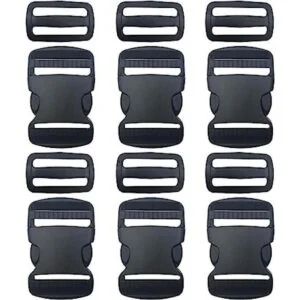 hebillas de plástico planas dobles ajustables de 1.5