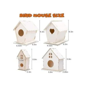 hapray Paquete de 4 kit de casa de pájaros kits de casa_3