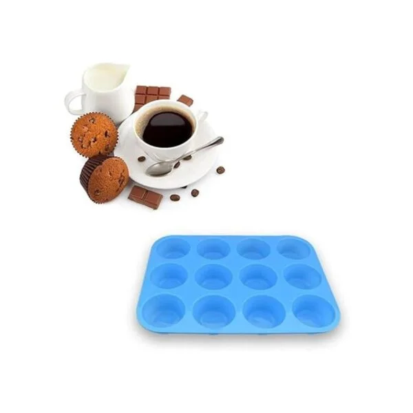 homEdge 12Cup Silicone Muffin Pan Pack of 2 NonStick_3