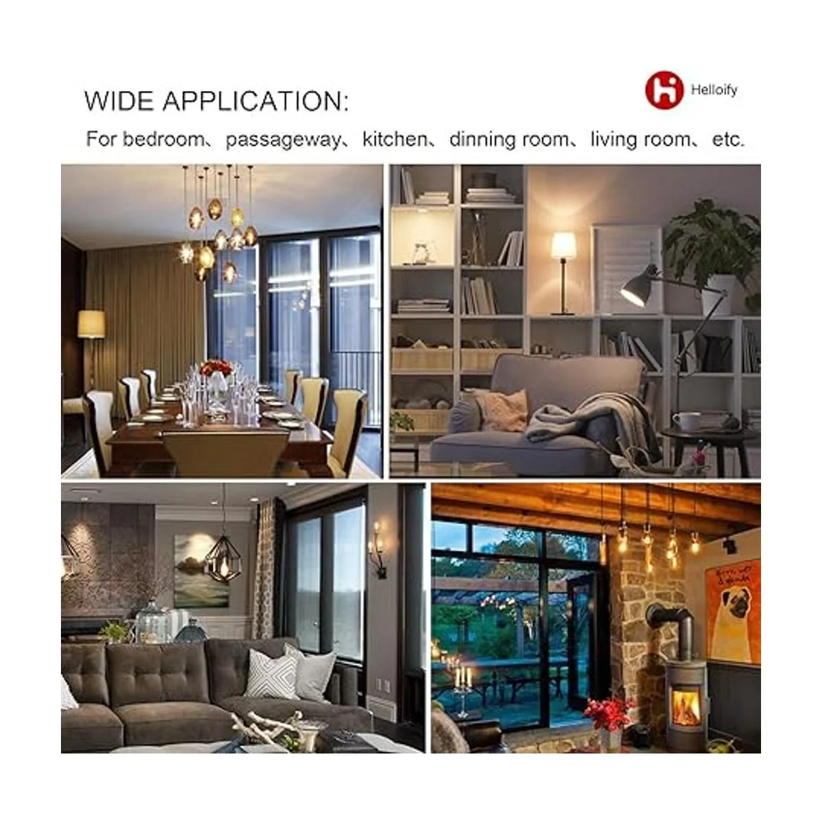 helloify Edison Bombillas de filamento LED A19_5