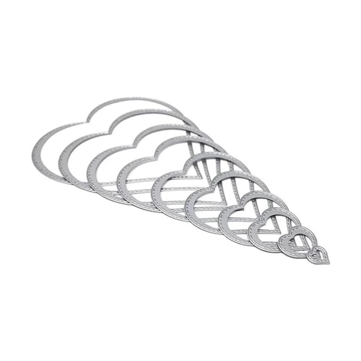 honbay 10pcs Set Corazón de metal muere Plantillas de