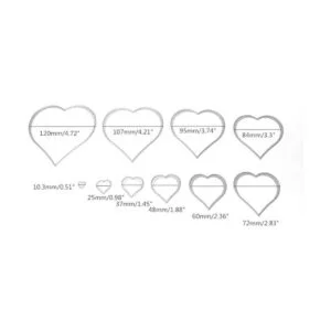 honbay 10pcs Set Corazón de metal muere Plantillas de
