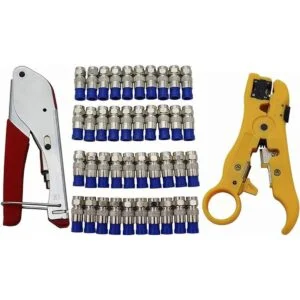 goodqbuy Coax Conector de compresión y 40pcs F Conectores_1