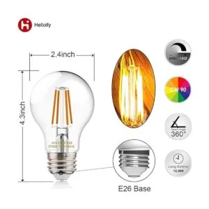 helloify Edison Bombillas de filamento LED A19_6