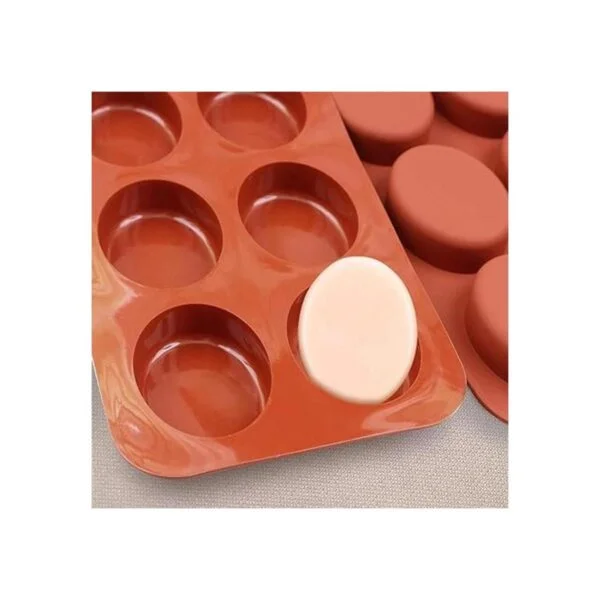 homEdge Molde de silicona ovalado de 6 cavidades 3