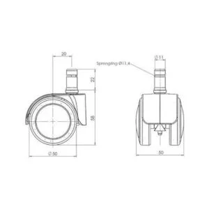 hjh OFFICE 5 x diseño cromado ruedas 716 inch 11 mm2_6