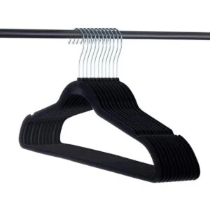 homeit 50 Pack Perchas Perchas de Terciopelo Negro Ropa_5