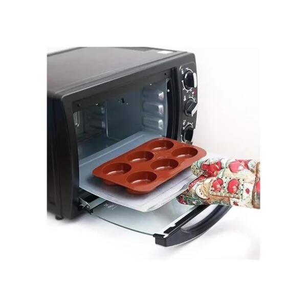 homEdge Molde de silicona ovalado de 6 cavidades 3