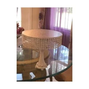 honbay 4 inch X 2 yards brillante de plata forma de flor