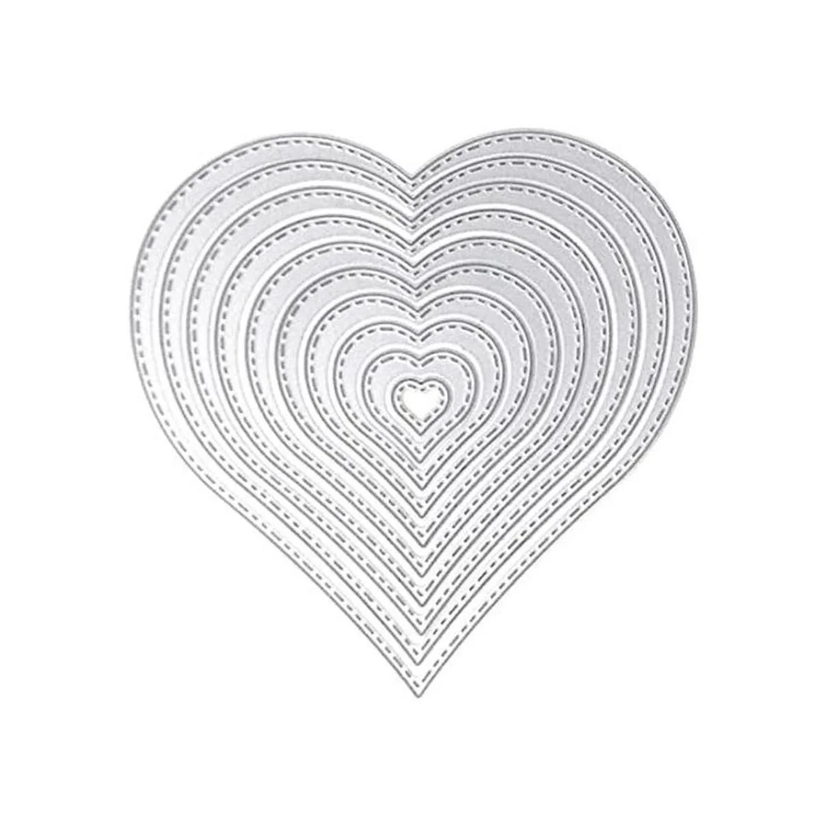 honbay 10pcs Set Corazón de metal muere Plantillas de