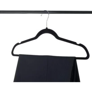 homeit 50 Pack Perchas Perchas de Terciopelo Negro Ropa_2