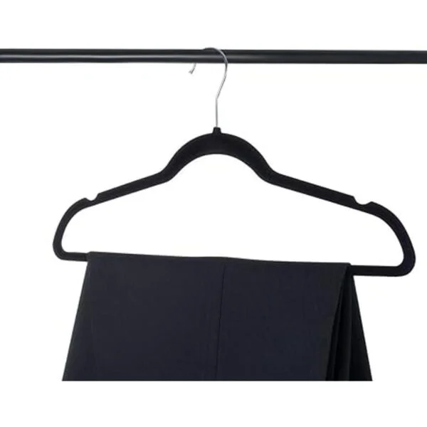 homeit 50 Pack Perchas Perchas de Terciopelo Negro Ropa_2