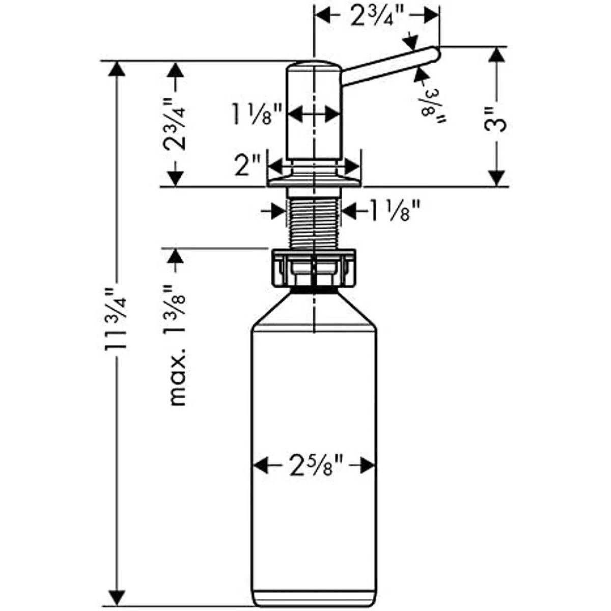 hansgrohe Dispensador de jabón para fregadero de baño y_2