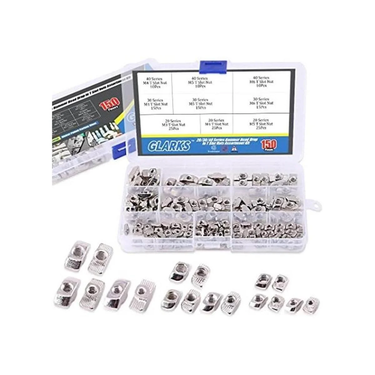 glarks 150pcs M3 M4 M5 M6 europeo gota de cabeza de