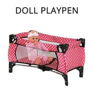 fash n kolor Doll Pack N Play Diseño de lunares para_5