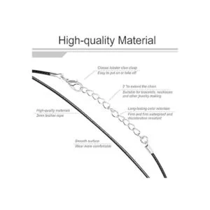 exacoo 100 pcs 20 mm. de collar cordón negro con cierre