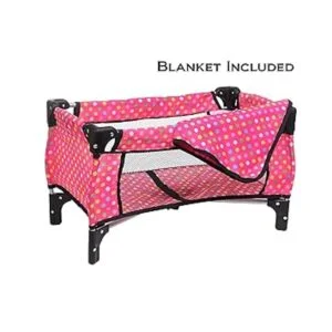 fash n kolor Doll Pack N Play Diseño de lunares para_2