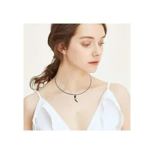 exacoo 100 pcs 20 mm. de collar cordón negro con cierre