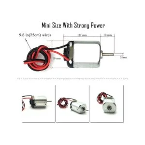 eudax 5 Pcs rectangular DC Motor Mini Electric Motor 1.5_2