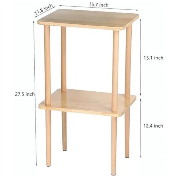 exilot Mesa auxiliar de madera maciza mesa auxiliar de 2_2