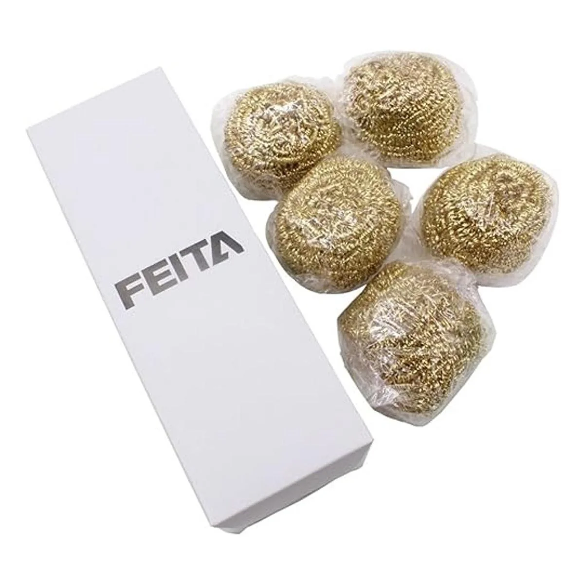 feita 5 paquetes Solder punta Limpiador Alambre de_3