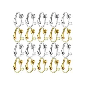 glacely Paquete de 30 convertidores de aretes con clip con_1