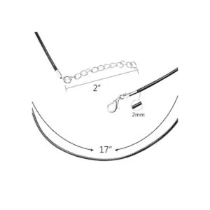 exacoo 100 pcs 20 mm. de collar cordón negro con cierre