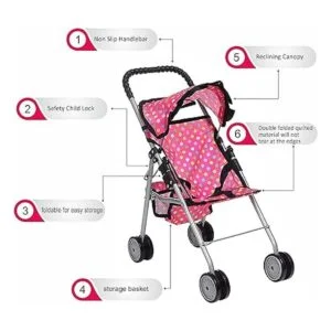 fash n kolor Cochecito de muñeca con cesta Mi primer_3