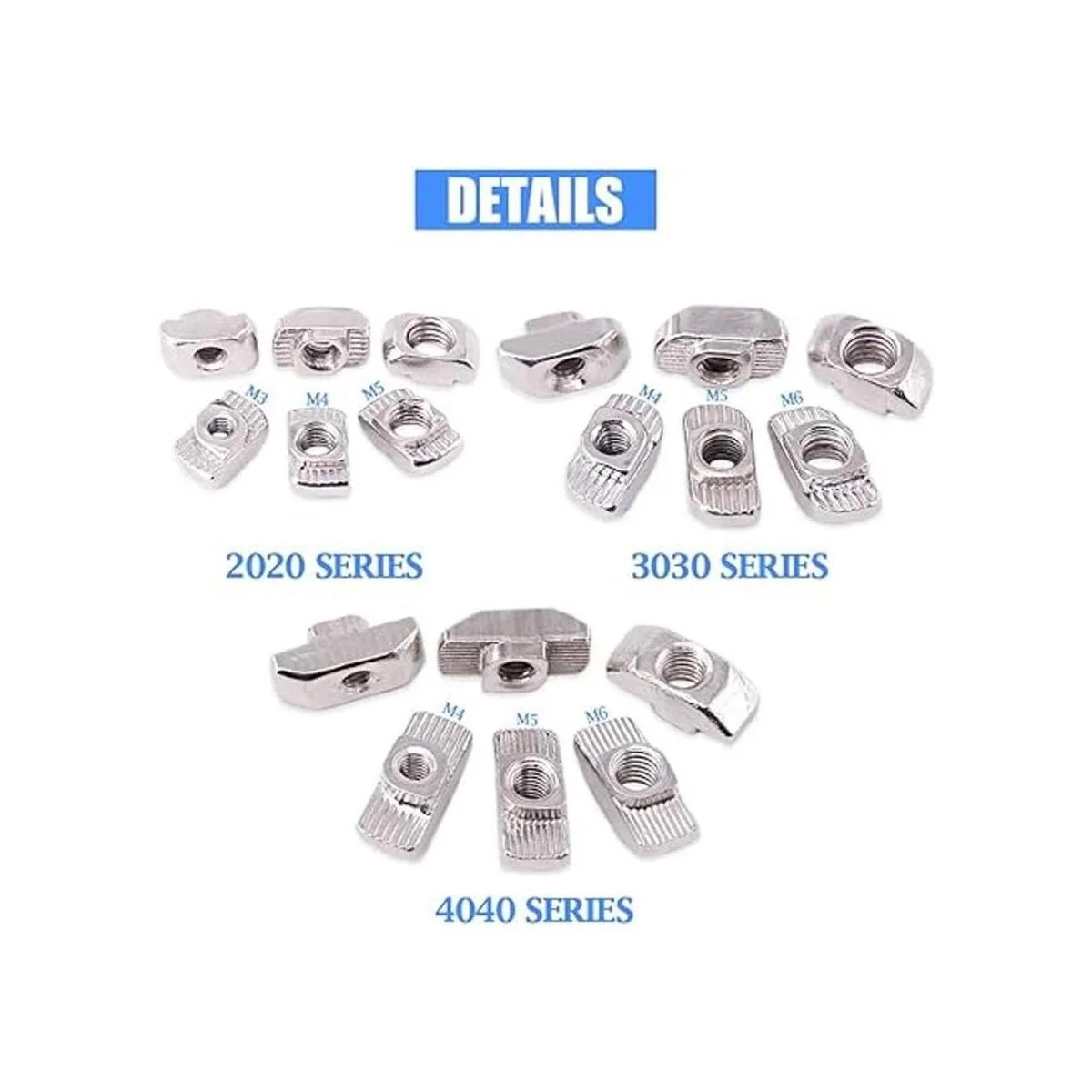 glarks 150pcs M3 M4 M5 M6 europeo gota de cabeza de