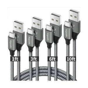 etguuds Cable USB C de carga rápida 4 unidades 13610_1