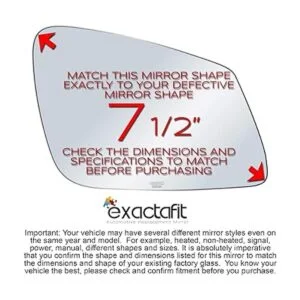exactafit 8272R Espejo lateral del pasajero de repuesto_2