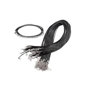 exacoo 100 pcs 20 mm. de collar cordón negro con cierre
