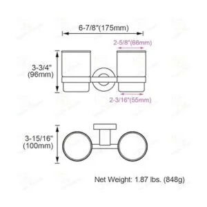 gb7607 cuarto de baño accesorios Níquel cepillado