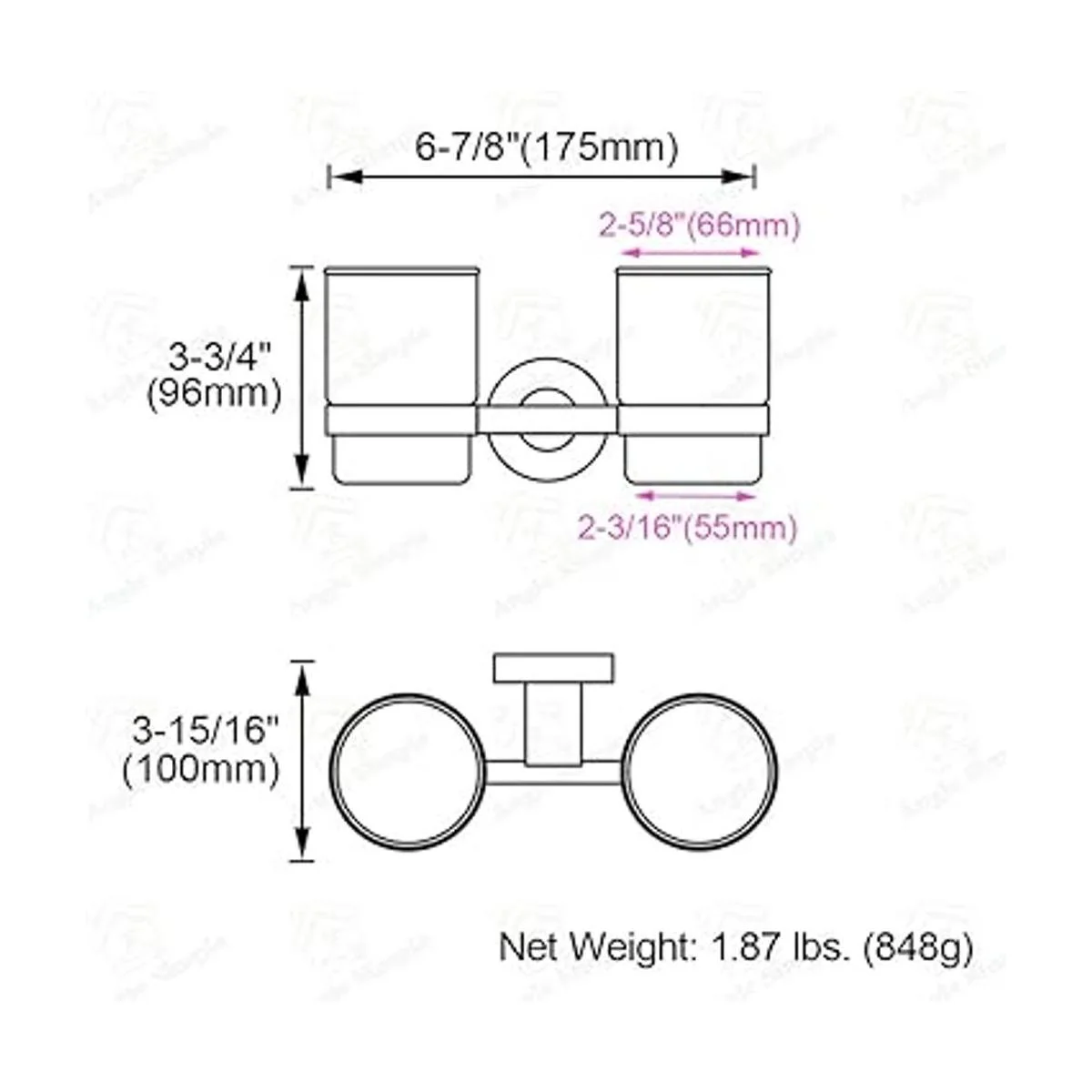 gb7607 cuarto de baño accesorios Níquel cepillado