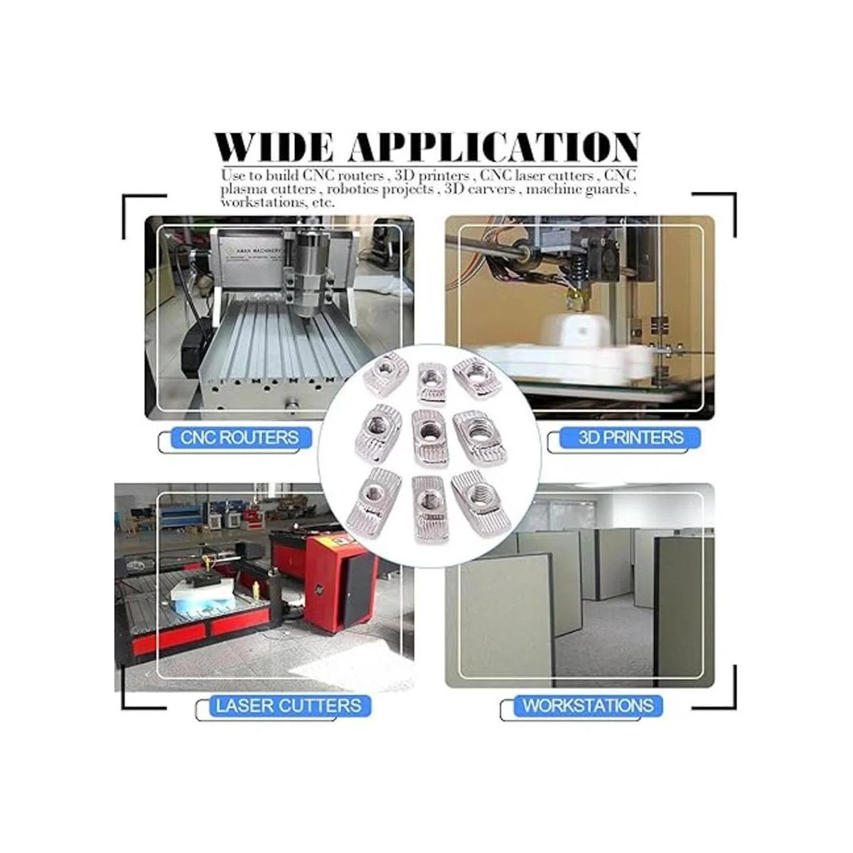 glarks 150pcs M3 M4 M5 M6 europeo gota de cabeza de