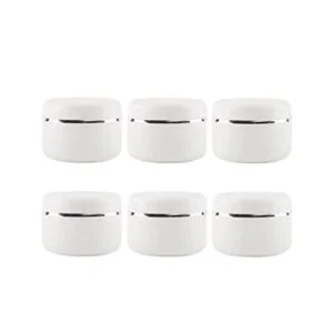 erioctry Tarro de plástico blanco con tapa de cúpula de 8_1
